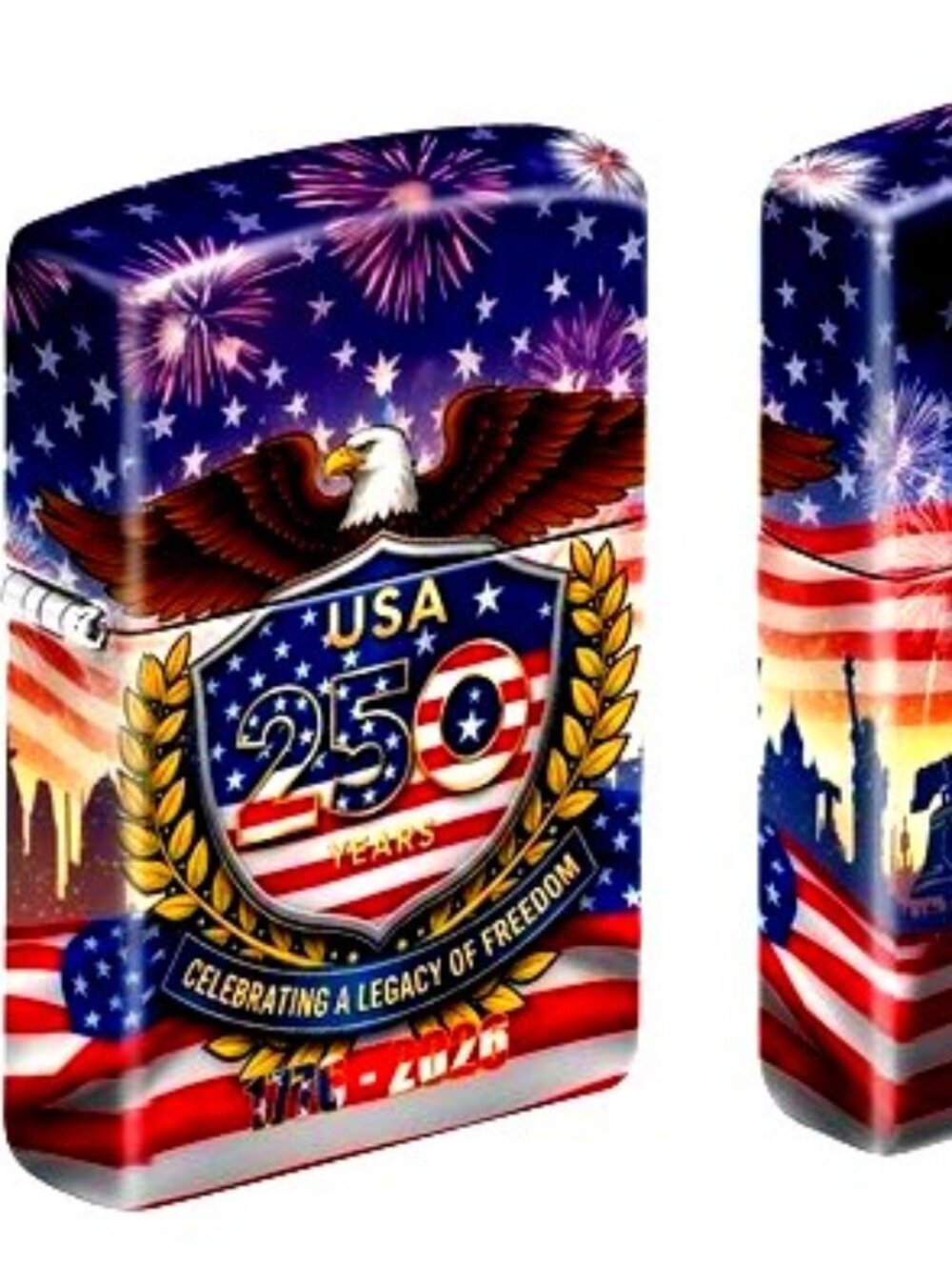 Premium Colorful Multisided USA 250th Anniversary Zippo Lighter
